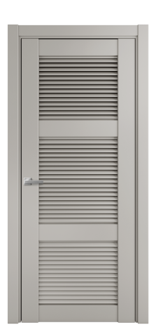 Дверь межкомнатная Жалюзи 3 Цвет Серый Шелк Покрытие Эмаль  Наличник L 75 Цена 50075