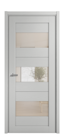 Дверь межкомнатная Strada 14 Цвет Ясень Телегрей Покрытие Шпон крашеный  Наличник L 50 Цена 47375