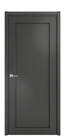Дверь межкомнатная Strada 01 Цвет Ясень Антрацит Покрытие Шпон крашеный  Наличник L 50 Цена 42175