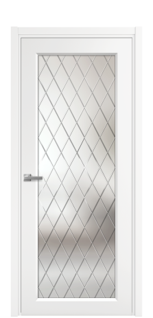 Дверь межкомнатная Stripe 1 Цвет Белый Покрытие Эмаль  Наличник L 50 Цена 38524