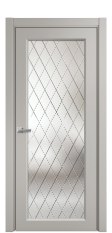 Дверь межкомнатная Stripe 1 Цвет Серый Шелк Покрытие Эмаль  Наличник L 75 Цена 41515
