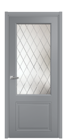 Дверь межкомнатная Страйп 2 Цвет Гриджио Покрытие Эмаль  Наличник L 50 Цена 46373