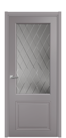 Дверь межкомнатная Страйп 2 Цвет Ирис Покрытие Эмаль  Наличник L 50 Цена 45530