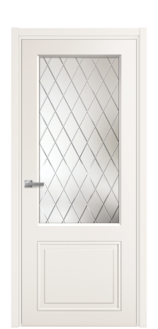 Дверь межкомнатная Stripe 2 Цвет Молочный Покрытие Эмаль  Наличник L 50 Цена 44830