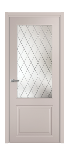 Дверь межкомнатная Stripe 2 Цвет Пудра Покрытие Эмаль  Наличник L 50 Цена 44830