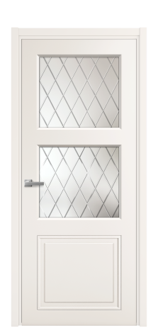 Дверь межкомнатная Stripe 3 Цвет Молочный Покрытие Эмаль  Наличник L 50 Цена 44900