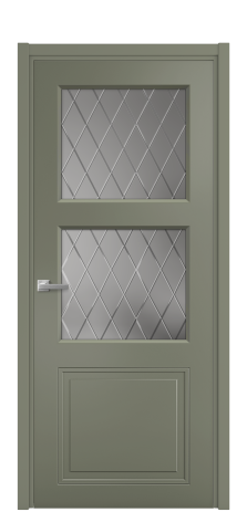 Дверь межкомнатная Stripe 3 Цвет Зеленый Покрытие Эмаль  Наличник L 50 Цена 45450