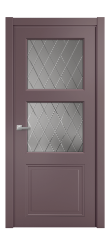 Дверь межкомнатная Stripe 3 Цвет Лиловый Покрытие Эмаль  Наличник L 75 Цена 41350