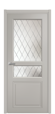 Дверь межкомнатная Страйп 4 Цвет Серый Шелк Покрытие Эмаль  Наличник L 50 Цена 43948