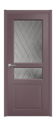 Дверь межкомнатная Страйп 4 Цвет Лиловый Покрытие Эмаль  Наличник L 50 Цена 45506