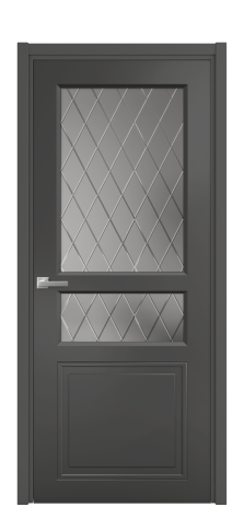 Дверь межкомнатная Stripe 4 Цвет Антрацит Покрытие Эмаль  Наличник L 50 Цена 45506