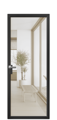 Дверь межкомнатная Frame 01 Цвет Черный Покрытие Алюминий  Наличник Скрытый короб Цена 56010
