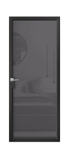 Дверь межкомнатная Frame 01 Цвет Черный Покрытие Алюминий  Наличник Скрытый короб Цена 66280