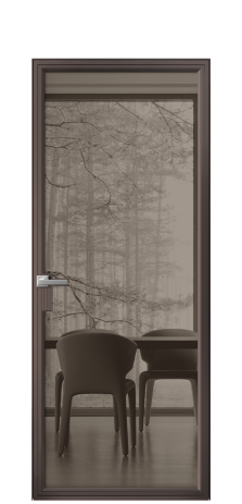 Дверь межкомнатная Frame 01 Цвет Антик Покрытие Алюминий  Наличник Скрытый короб Цена 70942