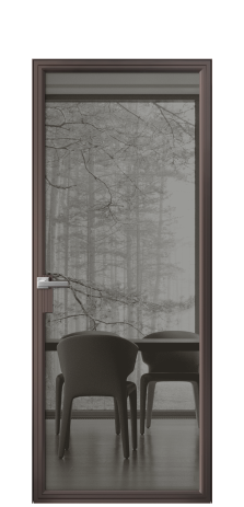 Дверь межкомнатная Frame 01 Цвет Антик Покрытие Алюминий  Наличник Скрытый короб Цена 70942