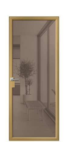 Дверь межкомнатная Frame 01 Цвет Латунь Покрытие Алюминий  Наличник Скрытый короб Цена 69232