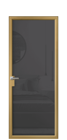 Дверь межкомнатная Frame 01 Цвет Латунь Покрытие Алюминий  Наличник Скрытый короб Цена 70942