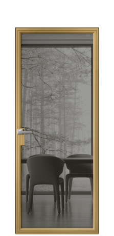 Дверь межкомнатная Frame 01 Цвет Латунь Покрытие Алюминий  Наличник Скрытый короб Цена 70942