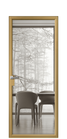 Дверь межкомнатная Frame 01 Цвет Латунь Покрытие Алюминий  Наличник Скрытый короб Цена 73420