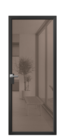 Дверь межкомнатная Frame 01 Цвет Черный Покрытие Алюминий  Наличник Скрытый короб Цена 64570