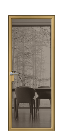 Дверь межкомнатная Frame 01 Цвет Латунь Покрытие Алюминий  Наличник Скрытый короб Цена 69920