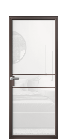 Дверь межкомнатная Frame 02 Цвет Антик Покрытие Алюминий  Наличник Скрытый короб Цена 67130
