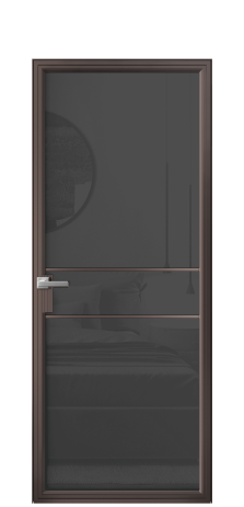 Дверь межкомнатная Фрейм 02 Цвет Антик Покрытие Алюминий  Наличник Скрытый короб Цена 78410