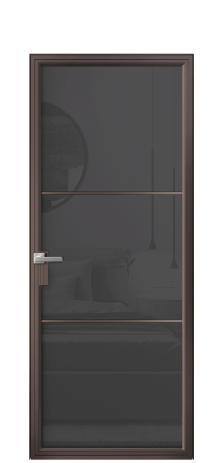 Дверь межкомнатная Frame 03 Цвет Антик Покрытие Алюминий  Наличник Скрытый короб Цена 73976