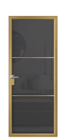 Дверь межкомнатная Frame 03 Цвет Латунь Покрытие Алюминий  Наличник Скрытый короб Цена 78410