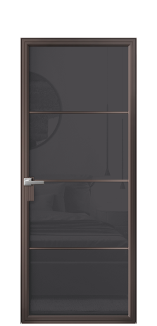 Дверь межкомнатная Frame 04 Цвет Антик Покрытие Алюминий  Наличник Скрытый короб Цена 74827