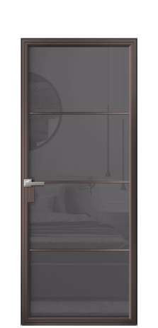 Дверь межкомнатная Frame 04 Цвет Антик Покрытие Алюминий  Наличник Скрытый короб Цена 74827