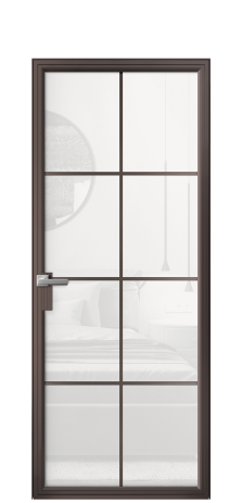 Дверь межкомнатная Frame 08 Цвет Антик Покрытие Алюминий  Наличник Скрытый короб Цена 71792