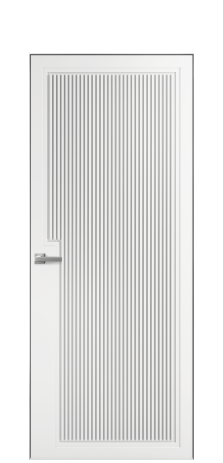 Дверь межкомнатная Step 03 Цвет Белый Покрытие Эмаль  Наличник Скрытый короб хром Цена 69110