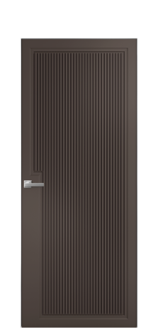 Дверь межкомнатная Step 03 Цвет Коричневый Покрытие Эмаль  Наличник Скрытый короб хром Цена 63200
