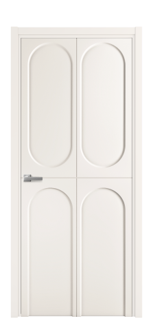 Дверь межкомнатная Ансе 4 Цвет Молочный Покрытие Эмаль  Наличник L 50 Цена 44475