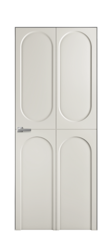 Дверь межкомнатная Ансе 4 Цвет Дымчатый Покрытие Эмаль  Наличник Скрытый короб хром Цена 44450