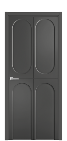 Дверь межкомнатная Ансе 4 Цвет Антрацит Покрытие Эмаль  Наличник L 50 Цена 45918