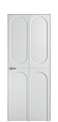 Дверь межкомнатная Anse 4 Цвет Облачный Покрытие Эмаль  Наличник Скрытый короб хром Цена 69310