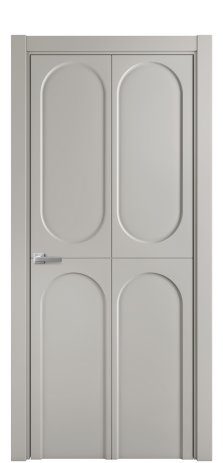 Дверь межкомнатная Anse 4 Цвет Серый Шелк Покрытие Эмаль  Наличник L 75 Цена 40625