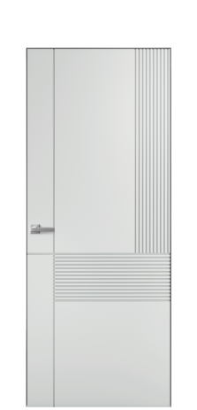 Дверь межкомнатная Меццо 13 Цвет Облачный Покрытие Эмаль  Наличник Скрытый короб хром Цена 42450