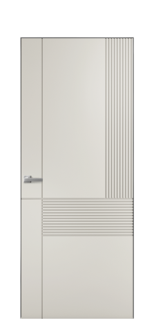 Дверь межкомнатная Меццо 13 Цвет Дымчатый Покрытие Эмаль  Наличник Скрытый короб хром Цена 42450