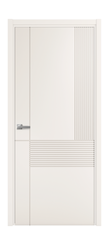 Дверь межкомнатная Mezzo 13 Цвет Молочный Покрытие Эмаль  Наличник L 50 Цена 42475