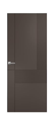Дверь межкомнатная Mezzo 13 Цвет Коричневый Покрытие Эмаль  Наличник Скрытый короб хром Цена 43793