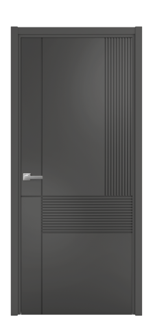 Дверь межкомнатная Mezzo 13 Цвет Антрацит Покрытие Эмаль  Наличник L 50 Цена 42625