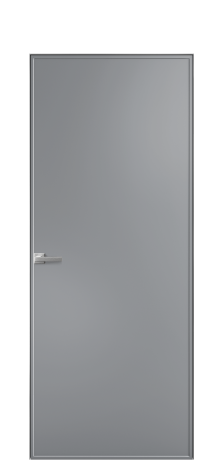 Дверь межкомнатная Line 1 Цвет Гриджио Покрытие Эмаль  Наличник Скрытый короб хром Цена 74810