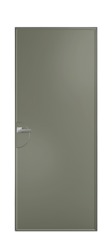 Дверь межкомнатная Лайн 2 Цвет Зеленый Покрытие Эмаль  Наличник Скрытый короб хром Цена 51143