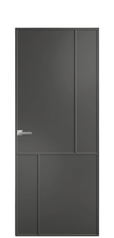 Дверь межкомнатная Лайн 3 Цвет Антрацит Покрытие Эмаль  Наличник Скрытый короб хром Цена 51143