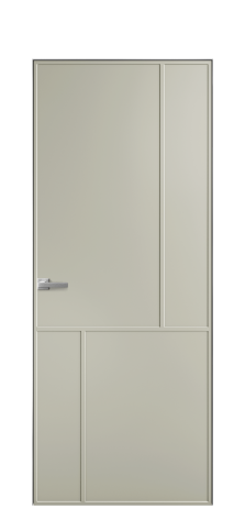 Дверь межкомнатная Лайн 3 Цвет Галечный Покрытие Эмаль  Наличник Скрытый короб хром Цена 51143