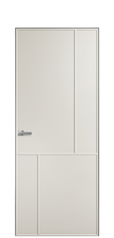 Дверь межкомнатная Line 3 Цвет Дымчатый Покрытие Эмаль  Наличник Скрытый короб хром Цена 40649