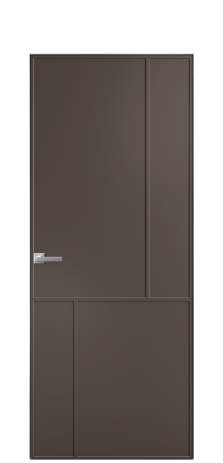 Дверь межкомнатная Line 3 Цвет Коричневый Покрытие Эмаль  Наличник Скрытый короб хром Цена 51143